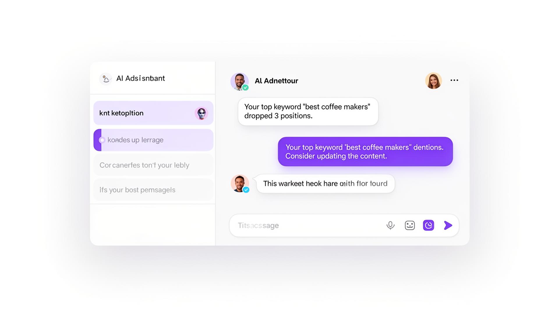 Amp, your AI advisor interface preview